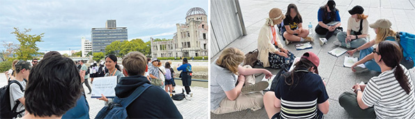  29歳以下の広島の若者たちがガイドを務める「ピース・ダイアログ」。対話を軸に少人数グループで学び合い、平和についての考えを深める。